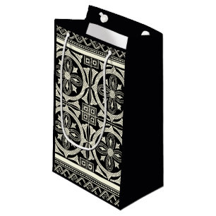 Petit Sac Cadeau Motif noir et blanc de mandala par le studio de