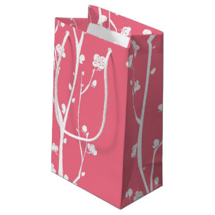 Petit Sac Cadeau Motif oriental de fleur de prune