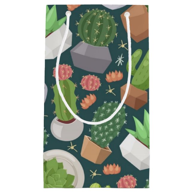 Petit Sac Cadeau motif plante (Devant)