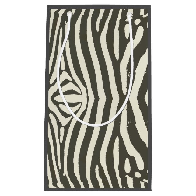 Petit Sac Cadeau Motif Poster de animal Zebra Stripe (Devant)