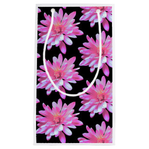 Petit Sac Cadeau Motif rose marguerite, joli motif fleuri