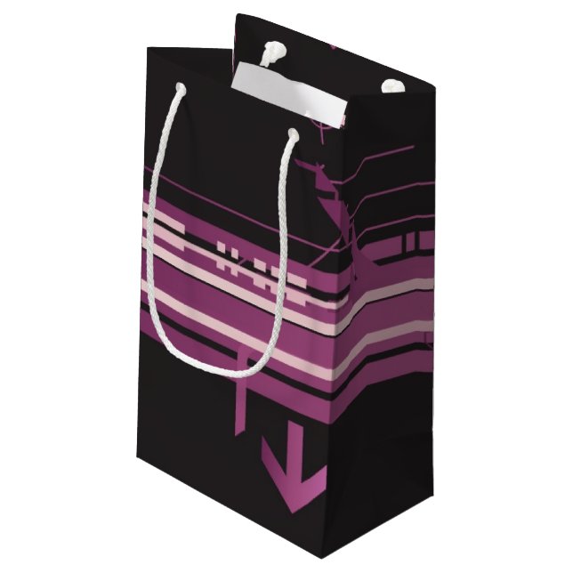 Petit Sac Cadeau Motif tramé technique (Dos Angle)