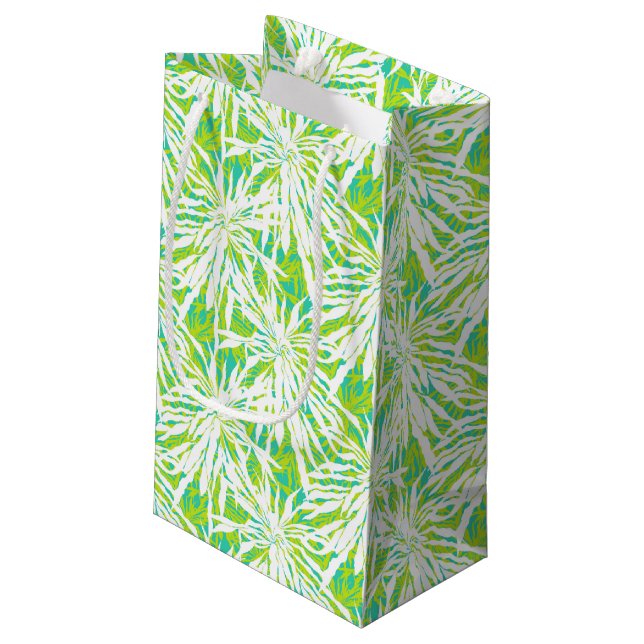 Petit Sac Cadeau Motif tropical de palmettes (Dos Angle)