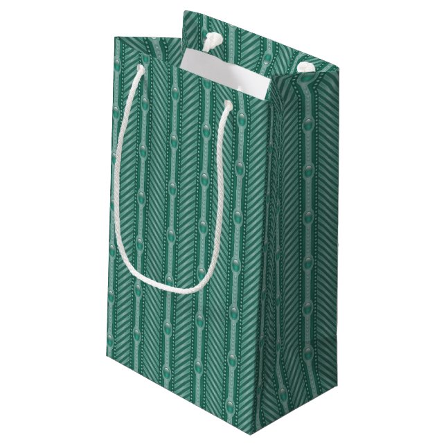 Petit Sac Cadeau Motif turquoise ornemental (Dos Angle)