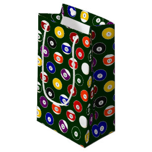 Petit Sac Cadeau Motif vert de billards de boule de piscine
