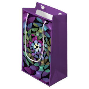 Petit Sac Cadeau Mouvements colorés Abstrait Trippy Fractal Art