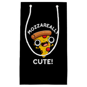 Petit Sac Cadeau Mozza vraiment mignon Pizza Pun Dark BG