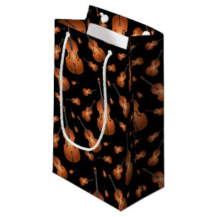 Petit Sac Cadeau Musicien de basse debout Musique enseignant Jazz B