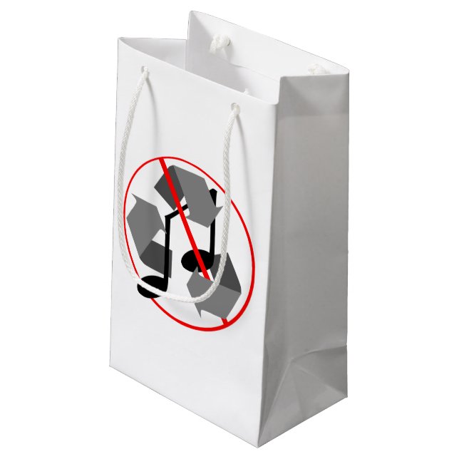 Petit Sac Cadeau Musique Recyclée surpassée (Dos Angle)