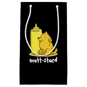 Petit Sac Cadeau Mutt-stard Funny Doggy Mustard Pun Dark BG