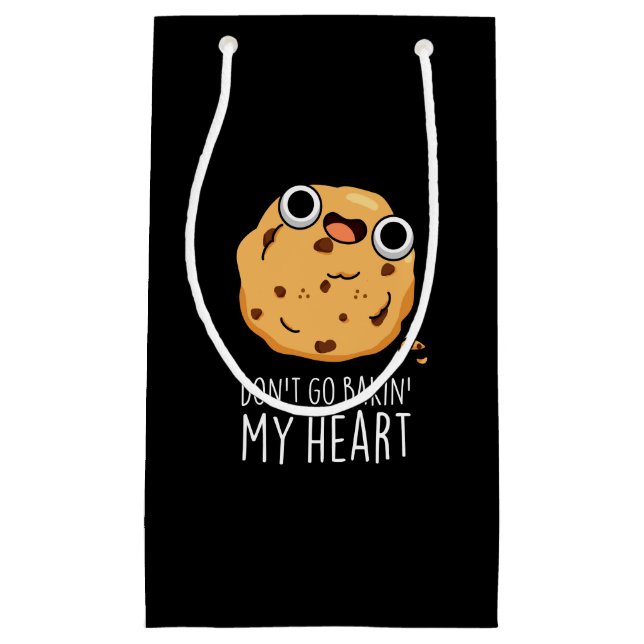 Petit Sac Cadeau N'allez pas Bakin Mon Coeur Funny Cookie Pun Dark  (Devant)