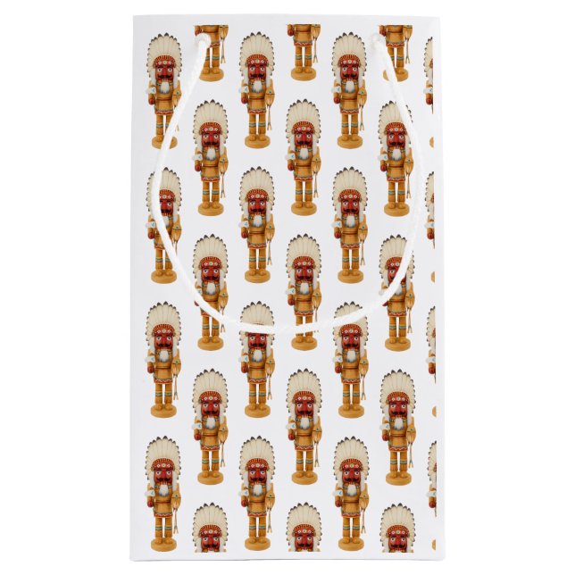 Petit Sac Cadeau Native American Nutcracker Christmas Gift Bag (Dos)