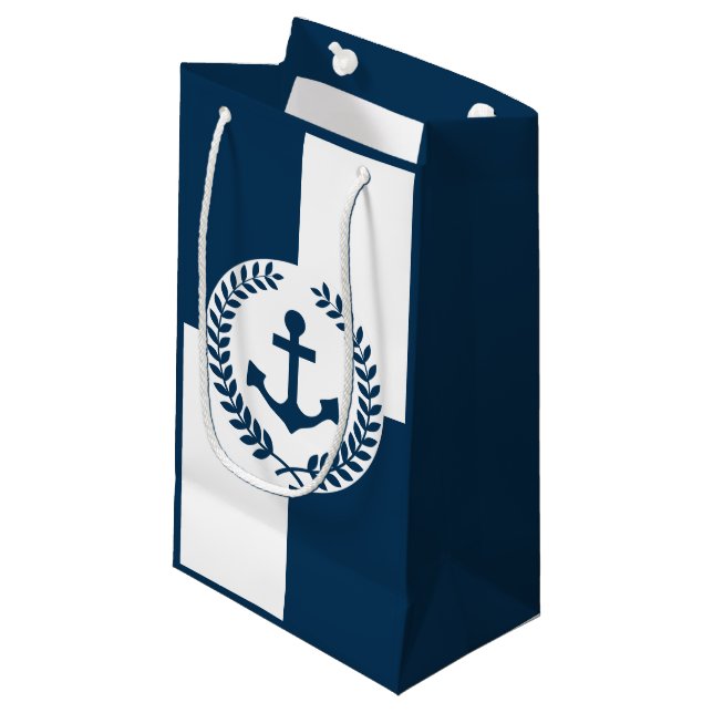 Petit Sac Cadeau Nautical themed design (Devant Angle)