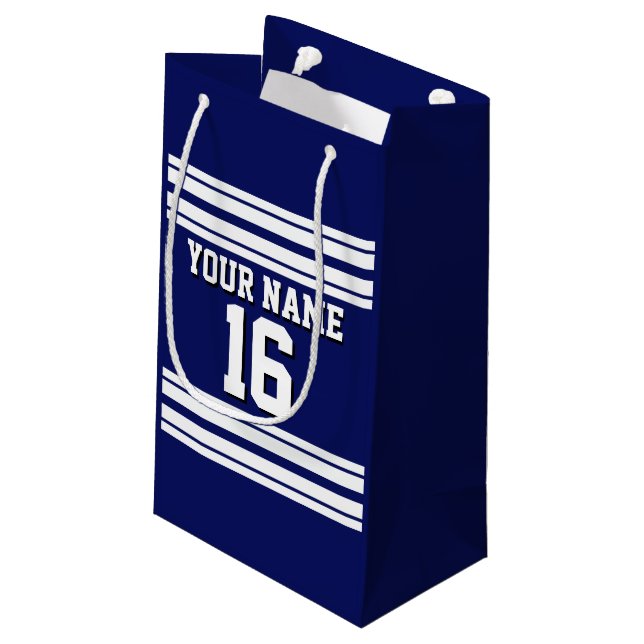 Petit Sac Cadeau Navy Blue White Team (Dos Angle)