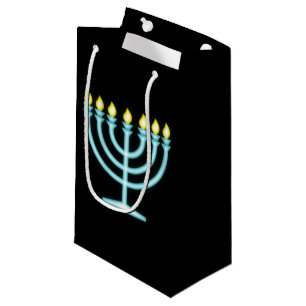 Petit Sac Cadeau Neon Menorah