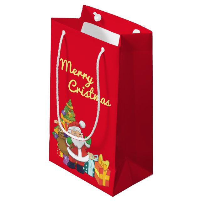 Petit Sac Cadeau Noël (Devant Angle)