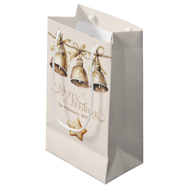 Petit Sac Cadeau Noël botanique russe (Devant Angle)