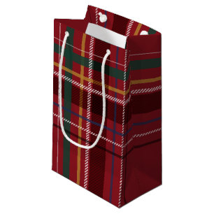Petit Sac Cadeau Noël classique cadeau rouge vacances plaid