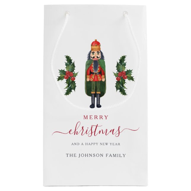 Petit Sac Cadeau Noël de Casse-Noisette Festif Mignon (Dos)