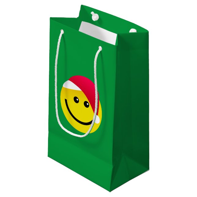 Petit Sac Cadeau Noël de Santa Hat Emoji (Devant Angle)