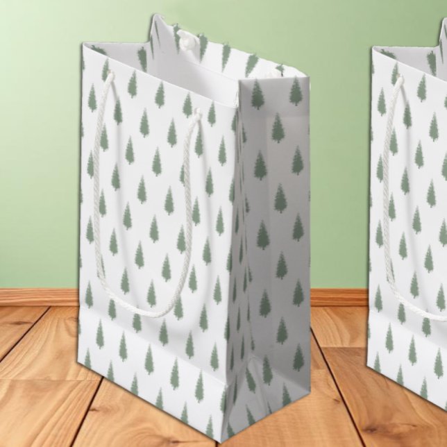 Petit Sac Cadeau Noël des arbres boisés (Créateur téléchargé)