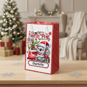 Petit Sac Cadeau Noël Koala Personnalisé Nom
