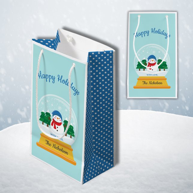 PETIT SAC CADEAU NOËL NEIGE GLOBE (Créateur téléchargé)
