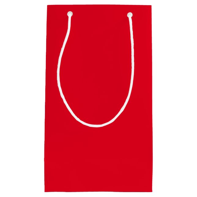 Petit Sac Cadeau Noël Rouge couleur uni (Devant)