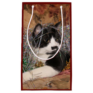 Petit Sac Cadeau Noël vilain de minou de smoking