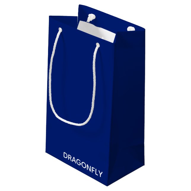 Petit Sac Cadeau Nom de la couleur bleue de la libellule (Dos Angle)