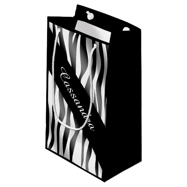 Petit Sac Cadeau Nom du modèle Zebra (Devant Angle)