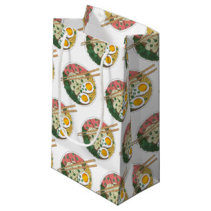 Petit Sac Cadeau Nourriture Japonaise Ramen Noodle Soupe Foin