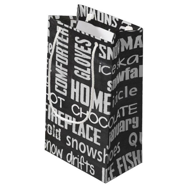 Petit Sac Cadeau Nuage de mots Winch (Dos Angle)