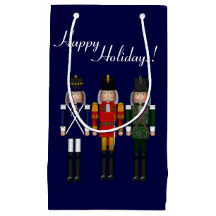 Petit Sac Cadeau Nutcracker Trio, Blue-GIFT BAG S