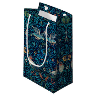Petit Sac Cadeau Oiseau vintage William Morris floral Oiseaux art