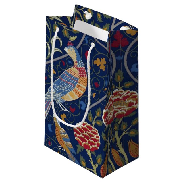 Petit Sac Cadeau Oiseaux et fleurs, William Morris (Devant Angle)