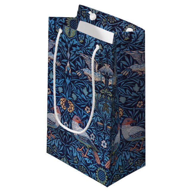 Petit Sac Cadeau Oiseaux, William Morris (Devant Angle)