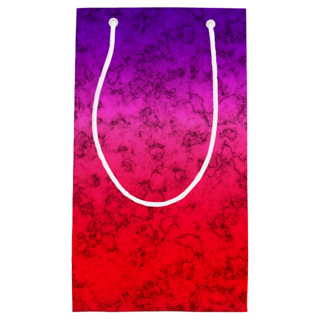 Petit Sac Cadeau Ombre bleu-rouge (Devant)