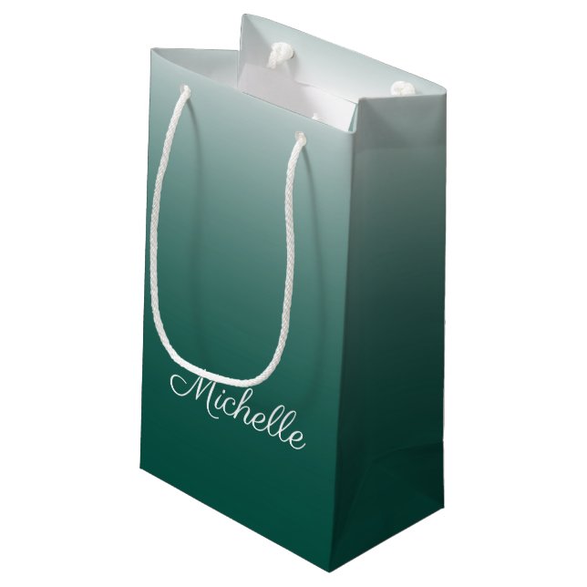 Petit Sac Cadeau ombre vert (Dos Angle)