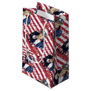Petit Sac Cadeau Oncle Sam, je veux vous avec des étoiles et des ba
