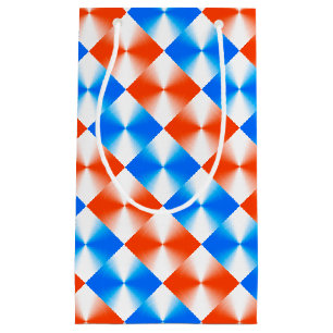 Petit Sac Cadeau orange et bleu
