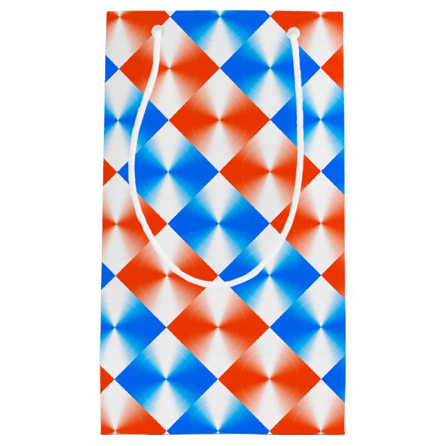 Petit Sac Cadeau orange et bleu (Devant)