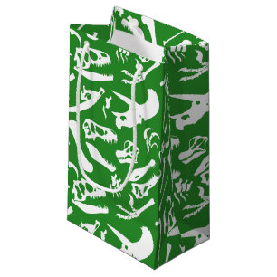 Petit Sac Cadeau Os de dinosaure (vert)