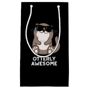 Petit Sac Cadeau Otter Animal Otter Pun Dark BG