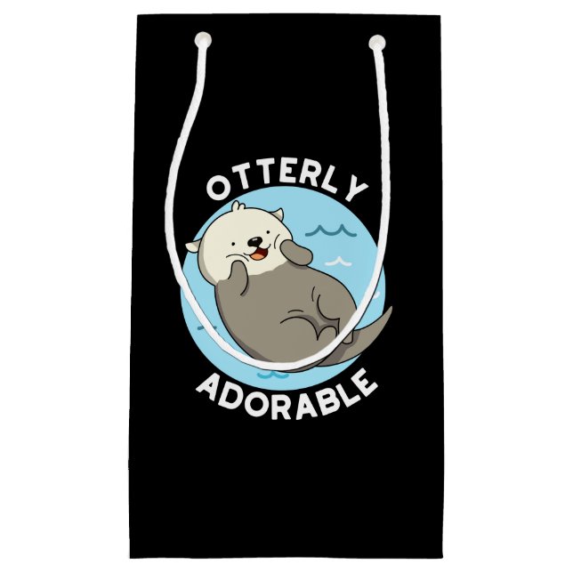Petit Sac Cadeau Otterly Adorable Funny Otter Pun (Devant)
