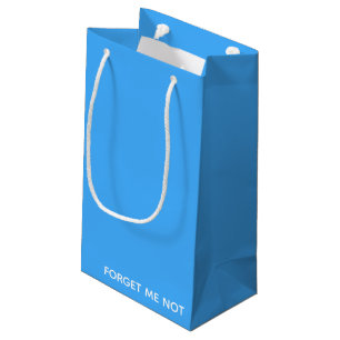 Petit Sac Cadeau Oubliez-moi le nom de la couleur bleue