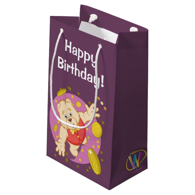 Petit Sac Cadeau Ours de Quizzy (Dos Angle)