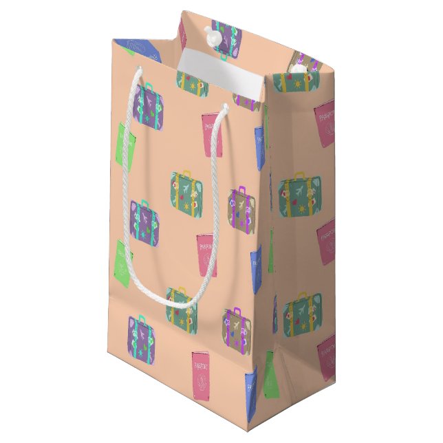 Petit Sac Cadeau Pack et aller motif (Devant Angle)