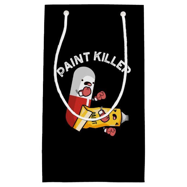 Petit Sac Cadeau Paint Killer Funny Pill Pun Dark BG (Devant)