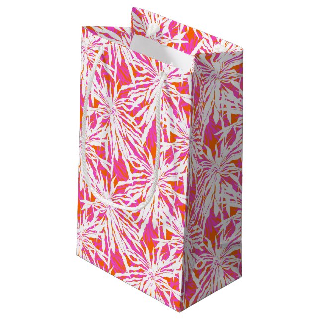 Petit Sac Cadeau Palmettes tropicales (Dos Angle)